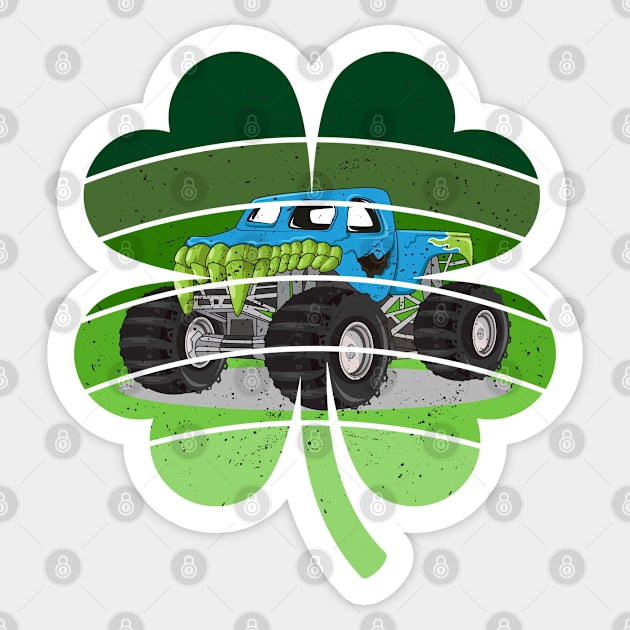 Lucky Monster Truck Sticker by Graphic_01_Sl